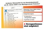 Gemeinderatswahl 26. Jänner 2025 - 5 VORZUGSSTIMMEN sind möglich!